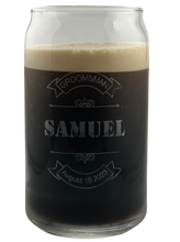Load image into Gallery viewer, Groomsman Personalized Beer Glass