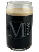 Load image into Gallery viewer, Groomsman Personalized Beer Glass