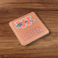 Load image into Gallery viewer, Customized Football Themed Leatherette Coaster Set of 6