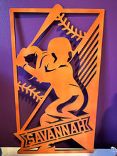 Load image into Gallery viewer, Custom Softball Sign 17"x10"