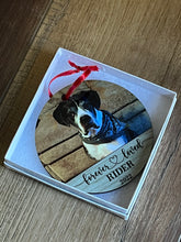 Load image into Gallery viewer, Memorial Pet Photo Ornament Double Sided