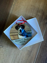 Load image into Gallery viewer, Memorial Pet Photo Ornament Double Sided