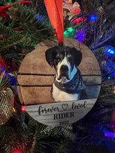 Load image into Gallery viewer, Memorial Pet Photo Ornament Double Sided