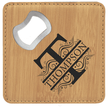 Load image into Gallery viewer, Leatherette Bottle Opener Coaster