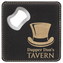 Load image into Gallery viewer, Leatherette Bottle Opener Coaster