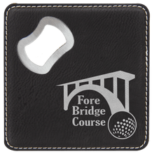 Load image into Gallery viewer, Leatherette Bottle Opener Coaster