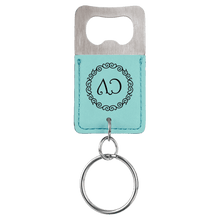 Load image into Gallery viewer, Leatherette Bottle Opener Keychain