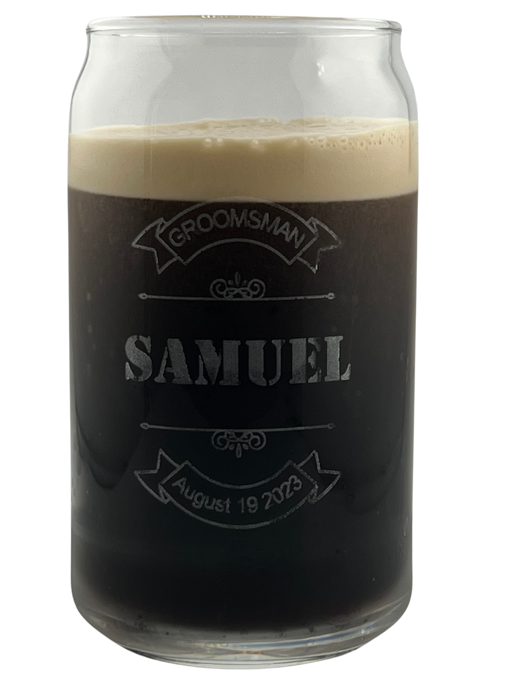 Groomsman Personalized Beer Glass
