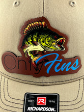 Load image into Gallery viewer, Only Fins Genuine Leather Patch Richardson 112 Trucker Cap OnlyFans Bass Fishing
