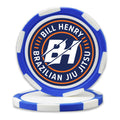 Blue custom logo poker chip golf ball marker, UV printed by HSTORM Printing