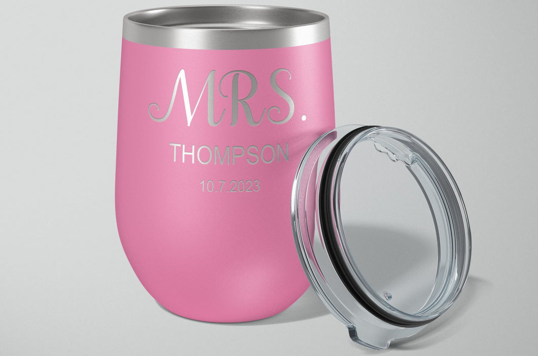 Mr & Mrs Engagement Wedding Wine / Lowball