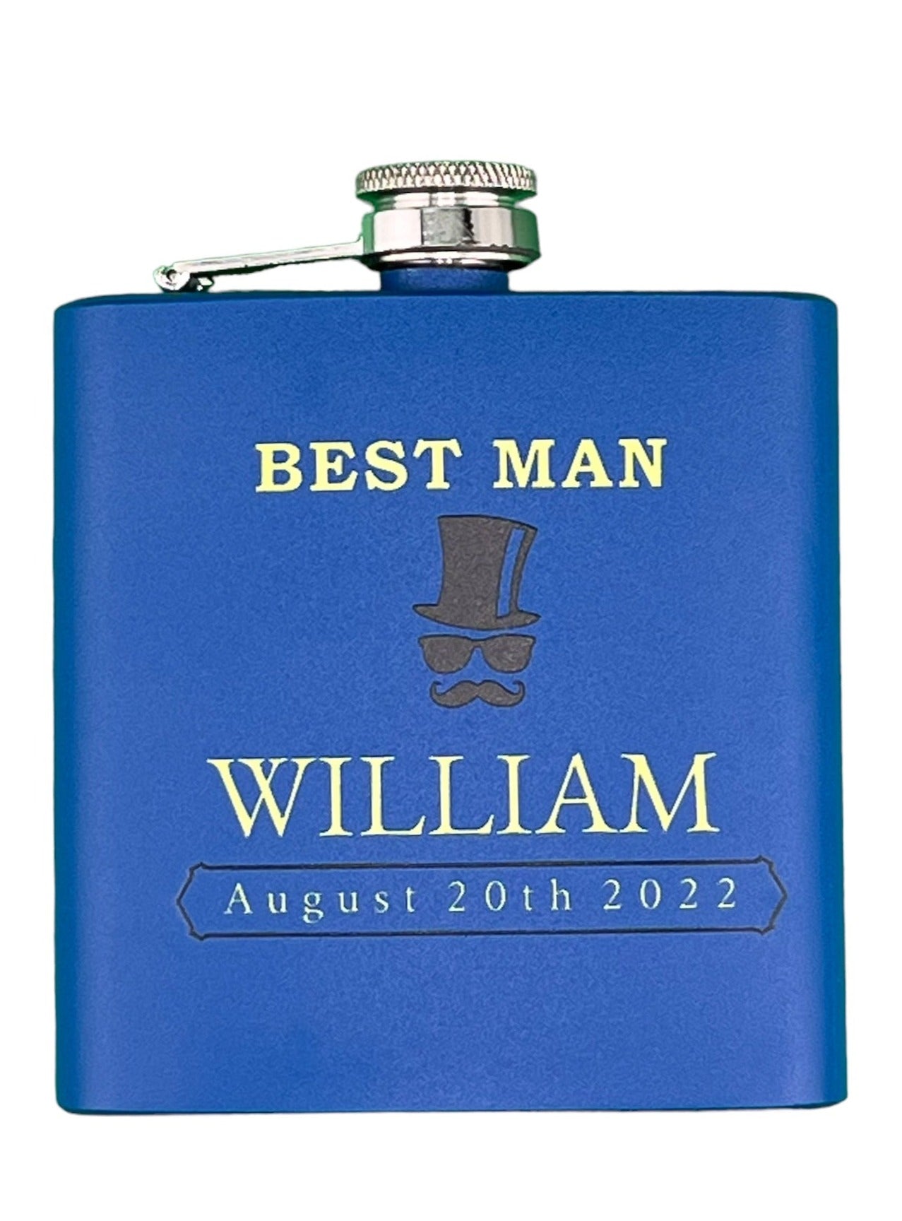 Groomsman 6oz Powder Coated Stainless Steel Flask UV Print