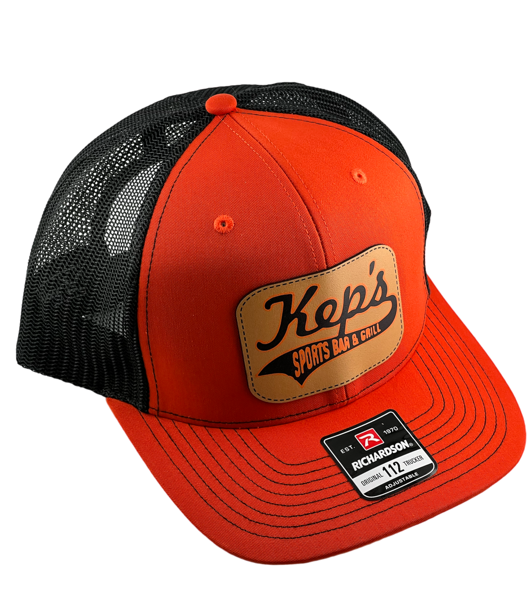 Richardson 112 Color Leather Patch Custom Trucker Hat