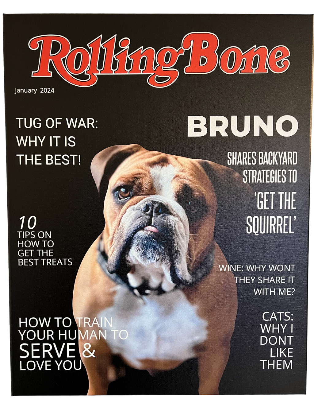 Rolling Bone Magazine Cover 16x20 Canvas