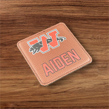 Load image into Gallery viewer, Customized Football Themed Leatherette Coaster Set of 6
