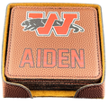 Customized Football Themed Leatherette Coaster Set of 6