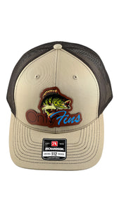 Only Fins Genuine Leather Patch Richardson 112 Trucker Cap OnlyFans Bass Fishing