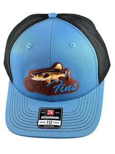 Only Fins Genuine Leather Patch Richardson 112 Trucker Cap OnlyFans Walleye Fishing
