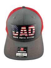Load image into Gallery viewer, DAD #MAN #MYTH #LEGEND Genuine Leather Patch Hat
