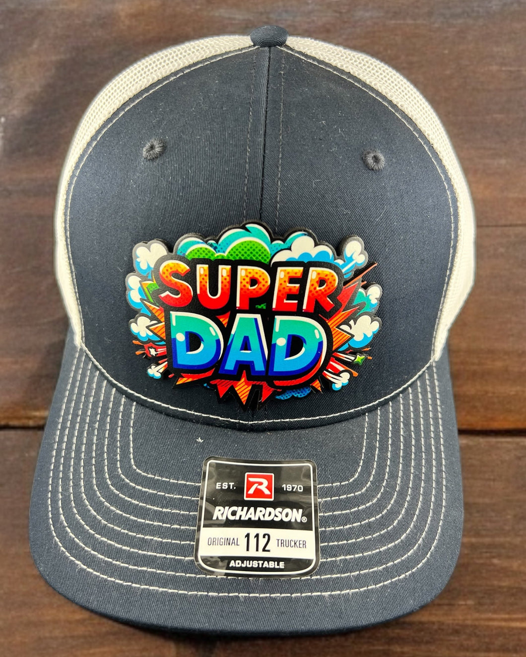 Super Dad Genuine Leather Patch Hat