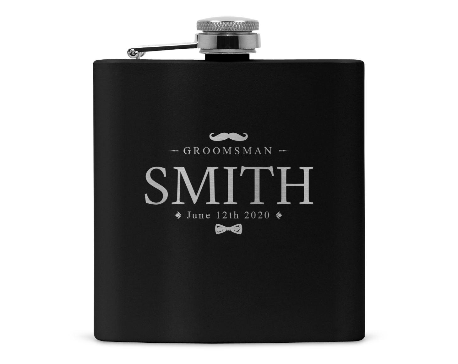 Groomsman Mustache Flask