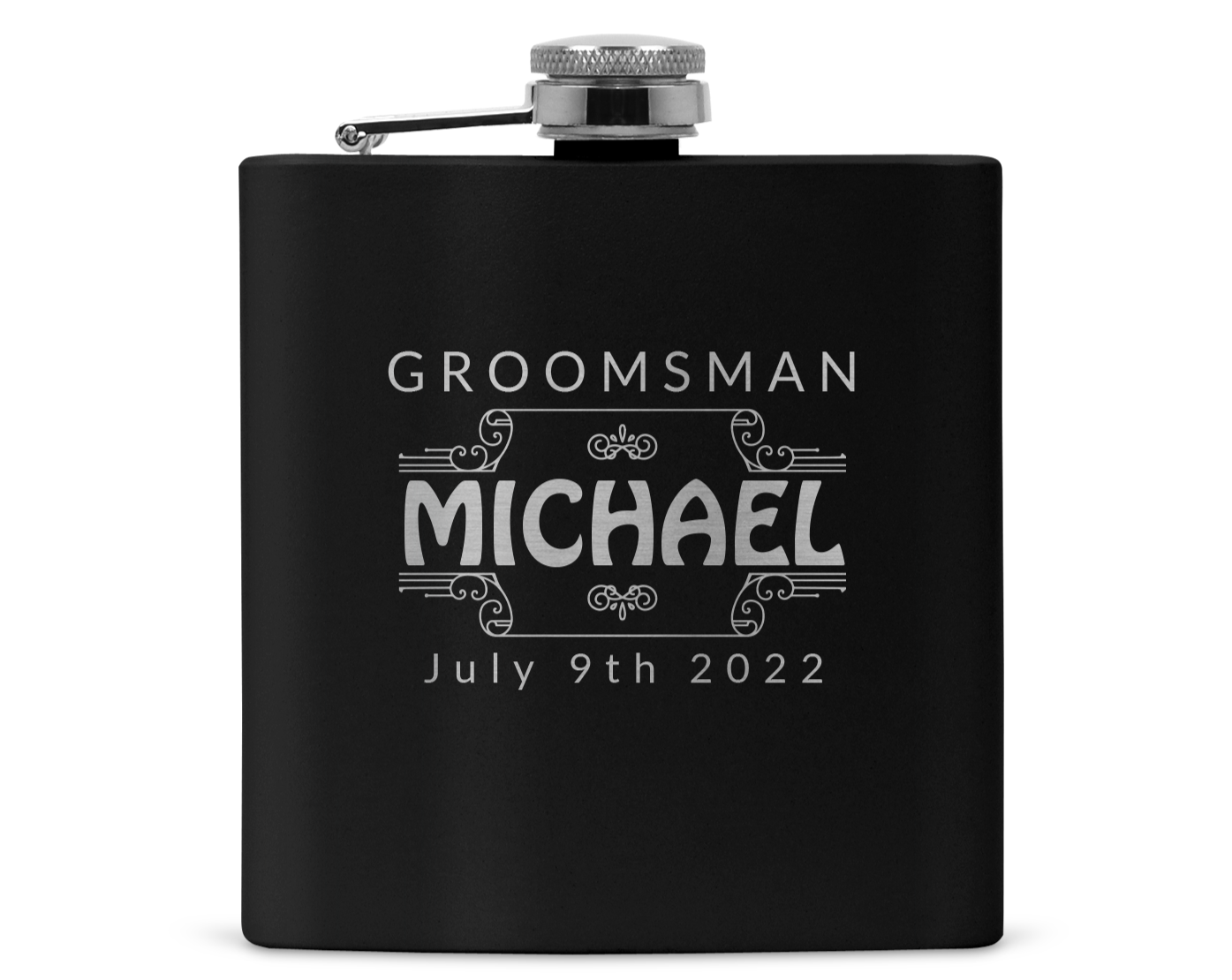 Groomsman Laser Engraved Flask