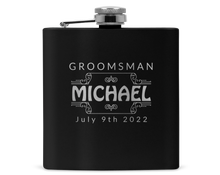 Load image into Gallery viewer, Groomsman Laser Engraved Flask
