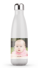 Load image into Gallery viewer, 2 Photo 17oz White Stainless Steel Water Bottle
