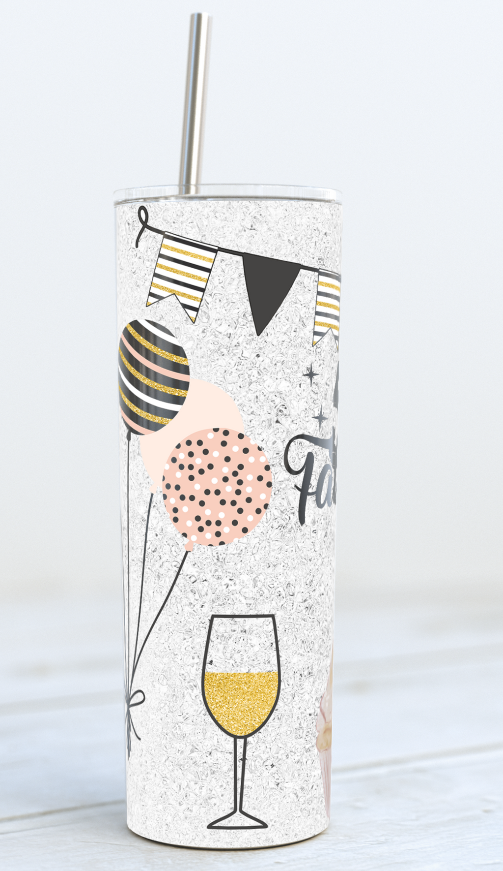 50 & Fabulous Skinny 20oz Stainless Steel Tumbler