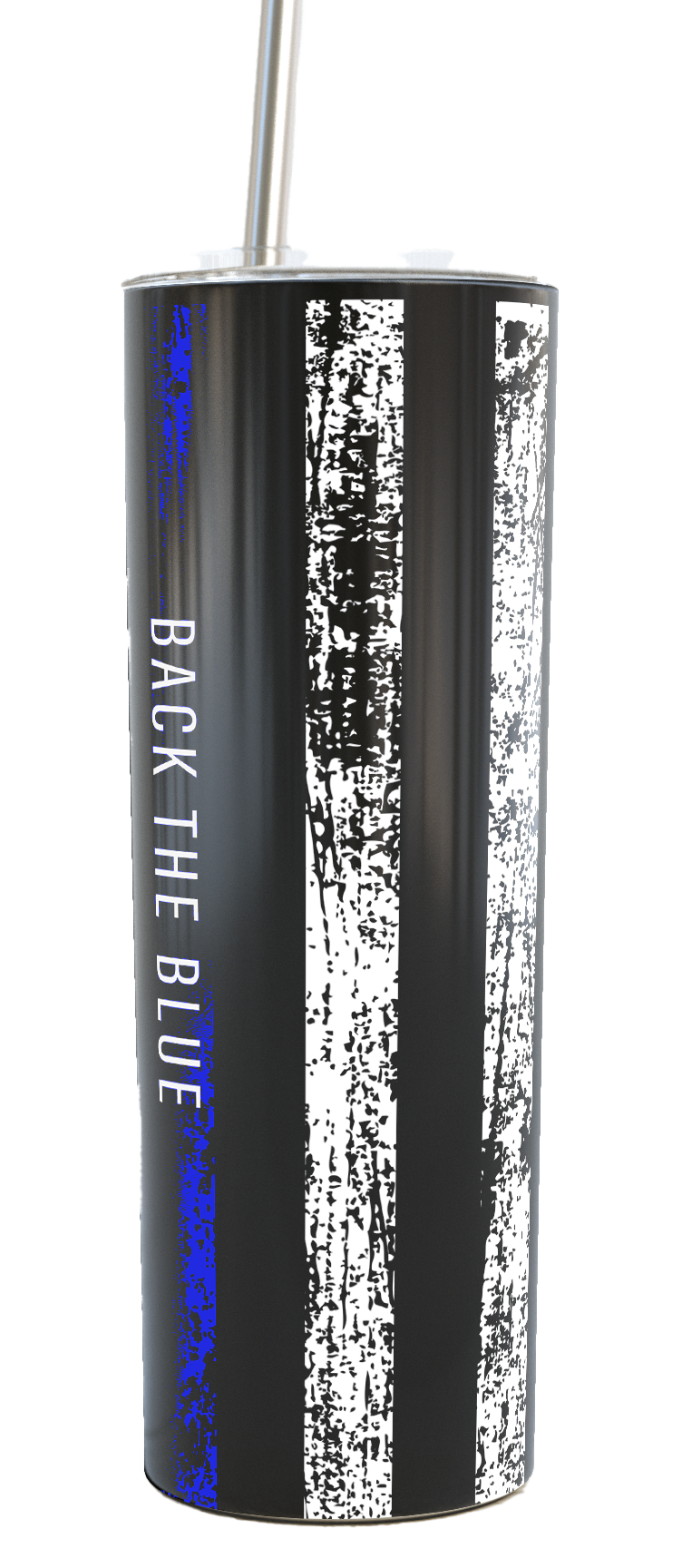 Back the Blue Skinny 20oz Stainless Steel Tumbler
