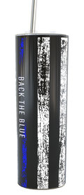 Back the Blue Skinny 20oz Stainless Steel Tumbler