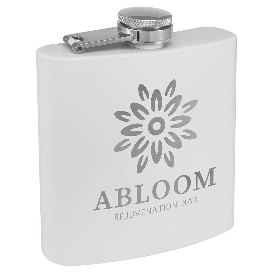 Custom 6oz Powder Coated Stainless Steel Flask