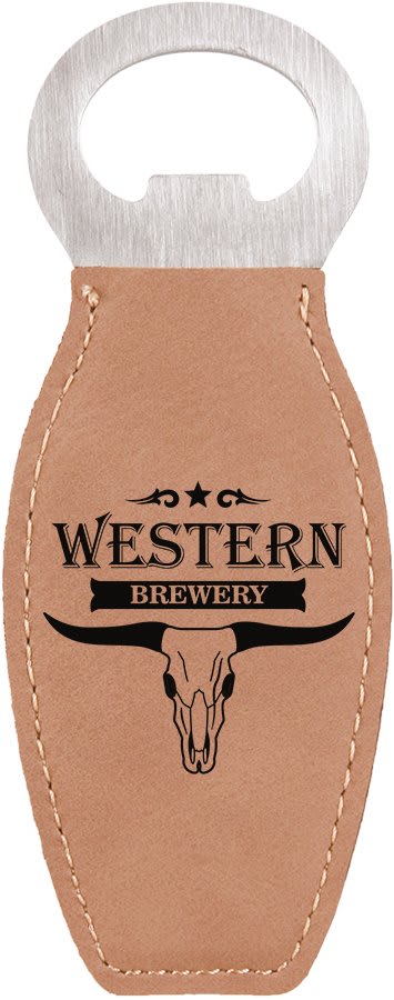 Leatherette Bottle Opener w/ Magnet