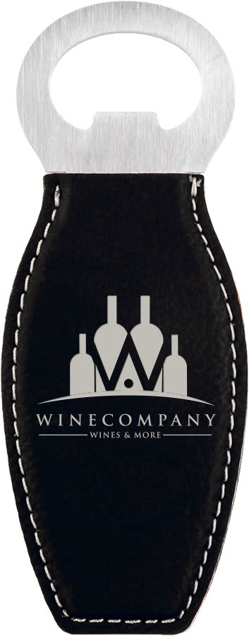 Leatherette Bottle Opener w/ Magnet