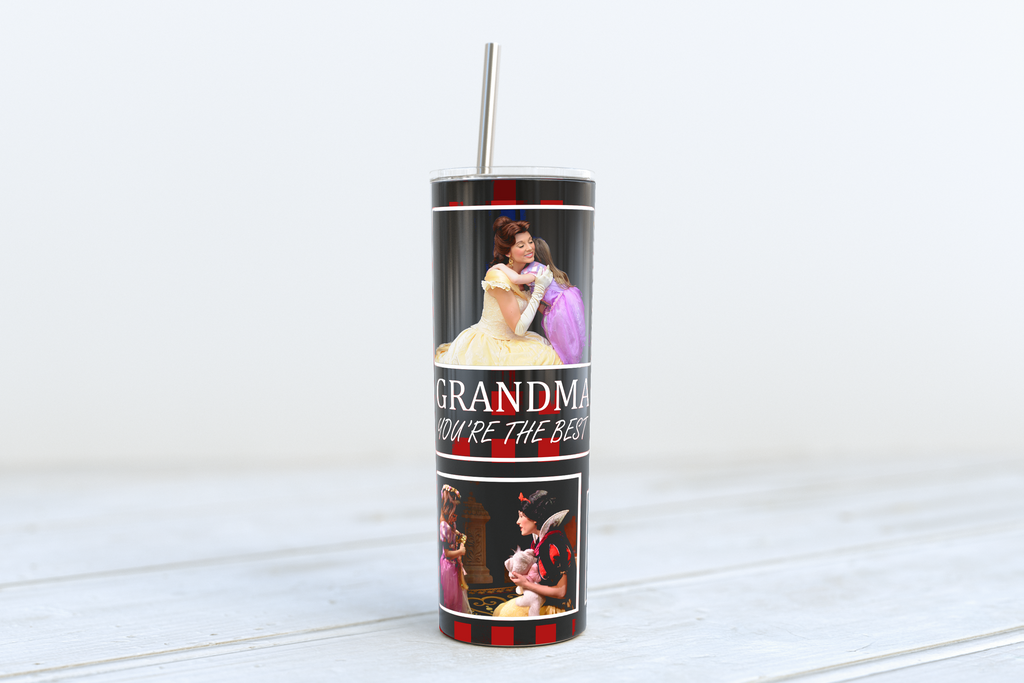 GRANDMA YOU'RE THE BEST Skinny 20oz Stainless Steel Tumbler