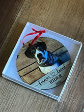Load image into Gallery viewer, Memorial Pet Photo Ornament Double Sided
