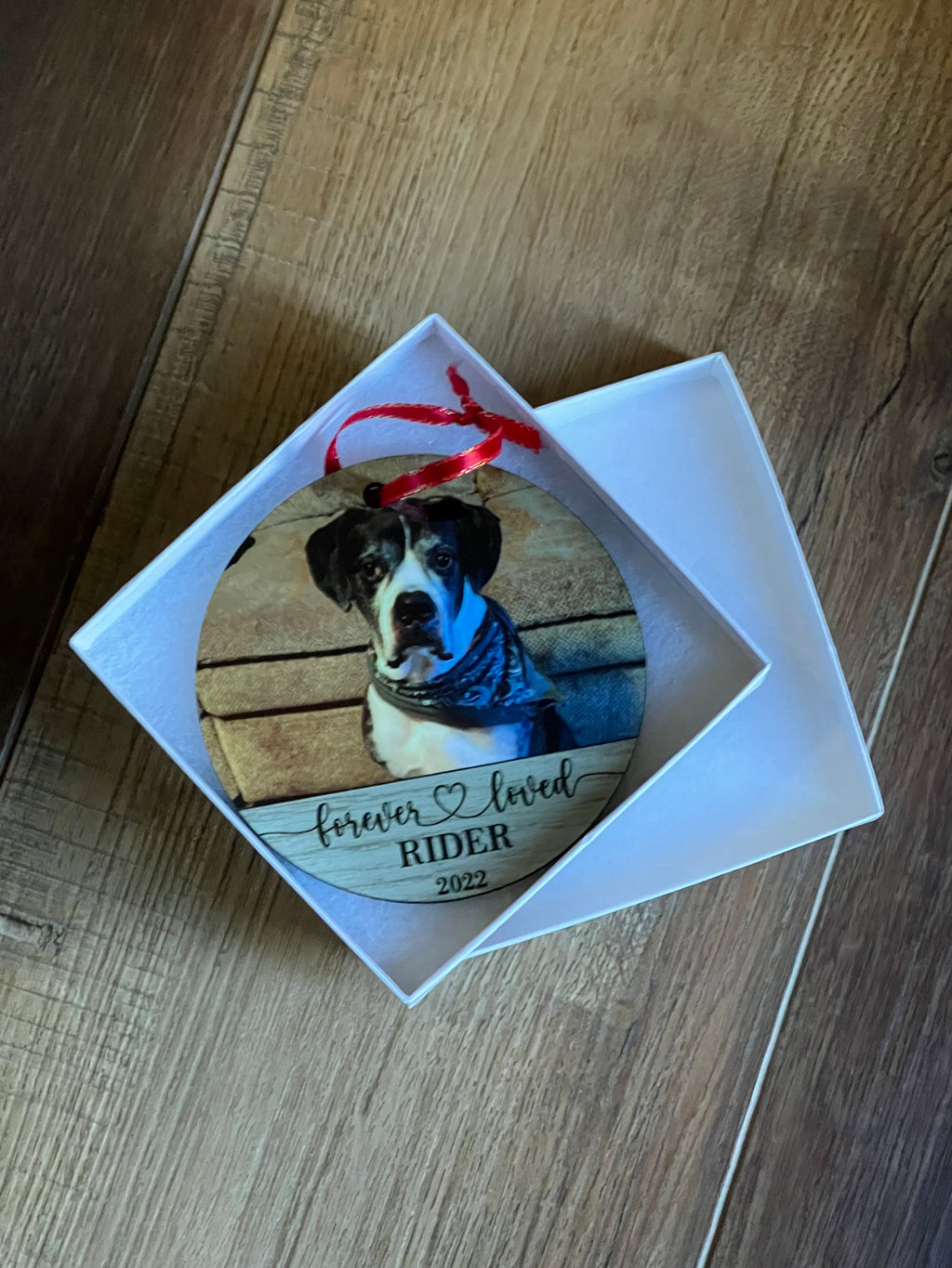 Memorial Pet Photo Ornament Double Sided