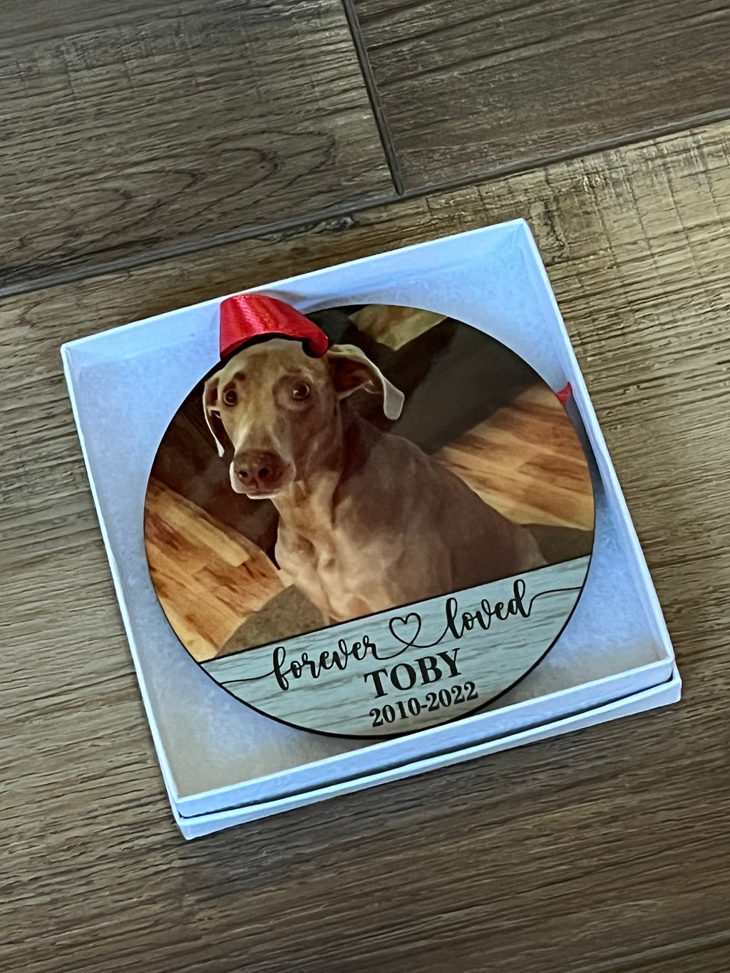 Memorial Pet Photo Ornament Double Sided