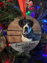 Load image into Gallery viewer, Memorial Pet Photo Ornament Double Sided
