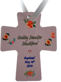 Baptismal 2 Sided Cross Ornament