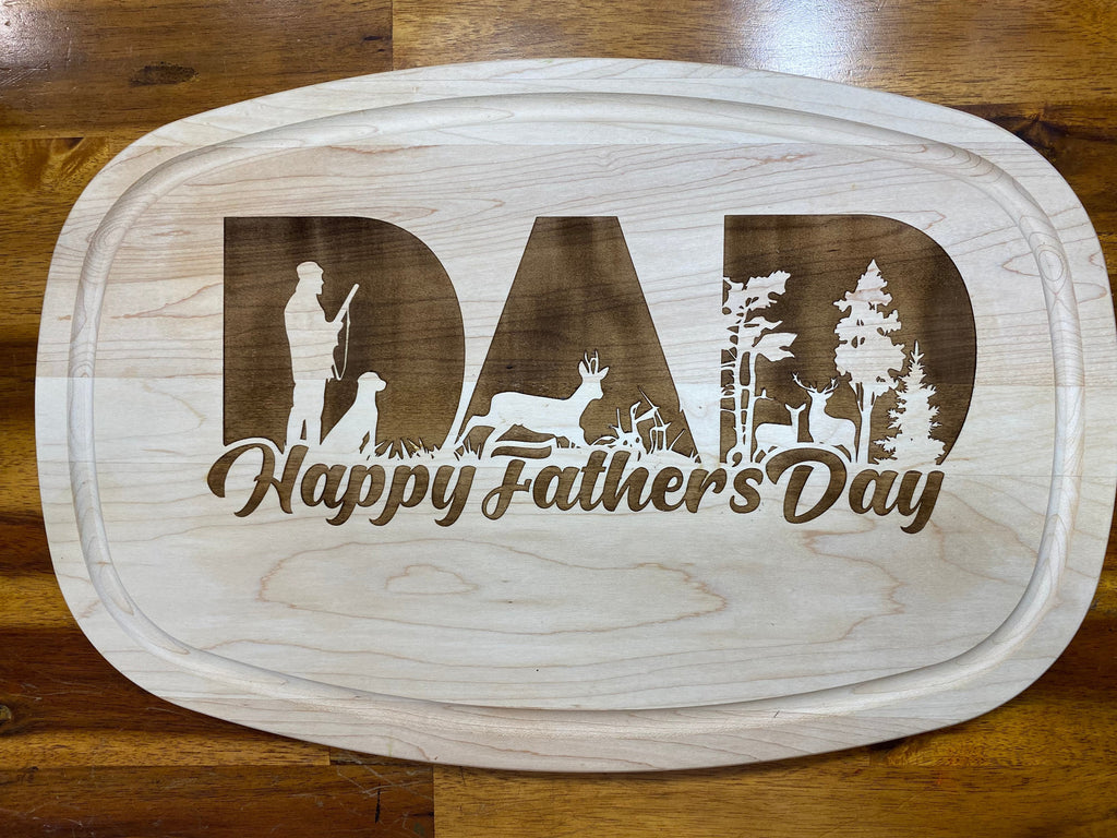 Hunting Happy Fathers Day Cutting Board