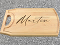 Engraved cutting board with gift receiver name
