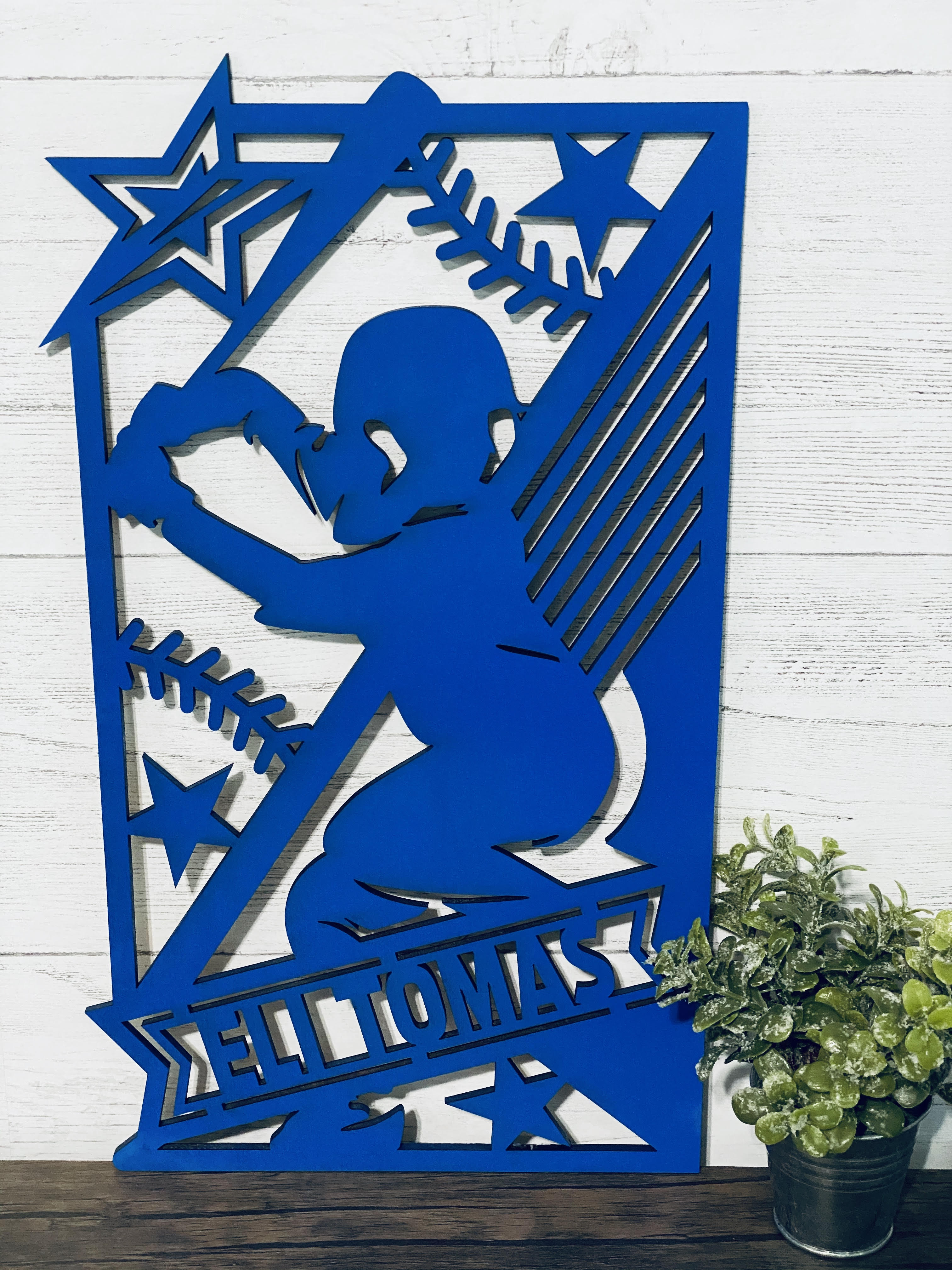 Custom Boys Baseball Sign 17"x10"