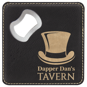 Leatherette Bottle Opener Coaster