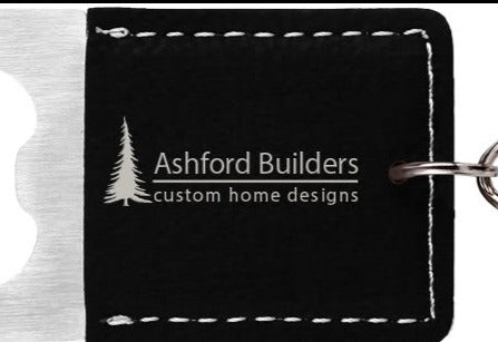 Leatherette Bottle Opener Keychain