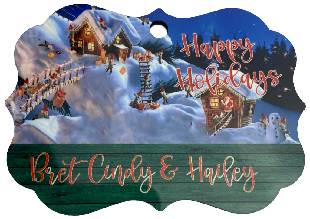 Benelux Shape Two Sided Hardboard Ornament