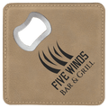 Leatherette Bottle Opener Coaster