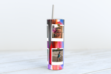 Load image into Gallery viewer, Polaroid 6 Photo Skinny 20oz Stainless Steel Tumbler
