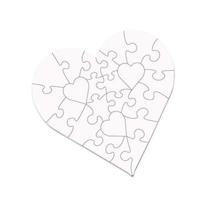 Heart Shaped Custom Printed Jigsaw Puzzle