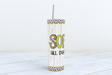 Load image into Gallery viewer, Softball All Day Skinny 20oz Stainless Steel Tumbler
